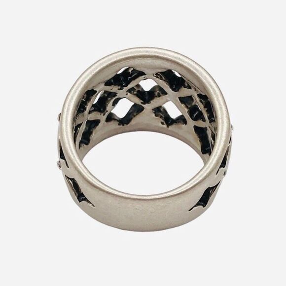 Premier Designs "Starry night" Banded Silver Ring Size 9 - Picture 5 of 7